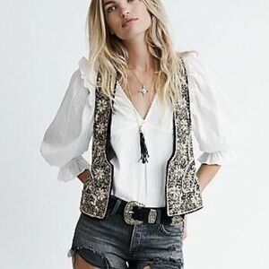 Free People Embroidered Vest